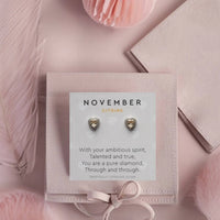 November Birthstone Earrings Citrine