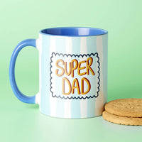 Super Dad Striped Design Mug