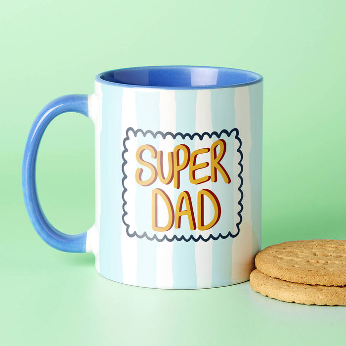Super Dad Striped Design Mug