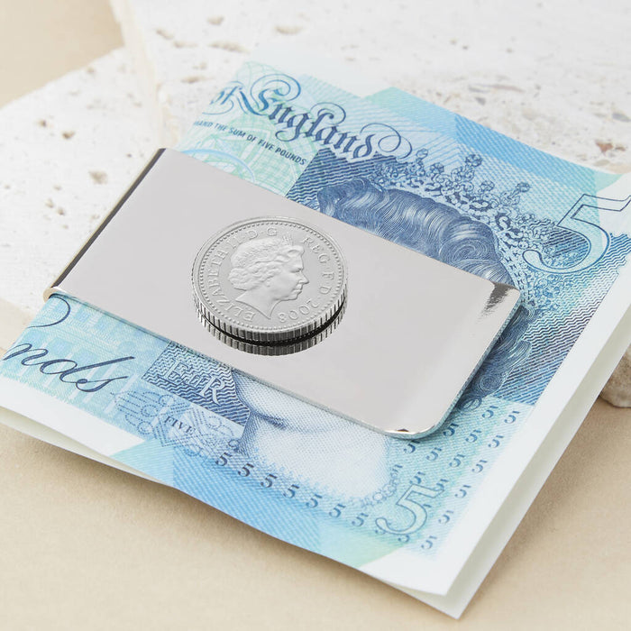 18th Birthday 2007 Or 2008 Five Pence Coin Money Clip