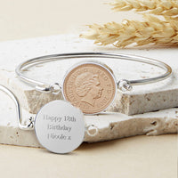 18th Birthday 2008 Penny Coin Bangle Bracelet