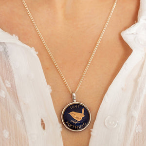 Farthing Enamel Coin Necklace