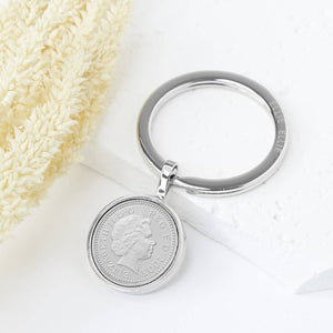 21st Birthday 2003 Five Pence Coin Keyring