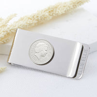 21st Birthday 2004 Five Pence Coin Money Clip