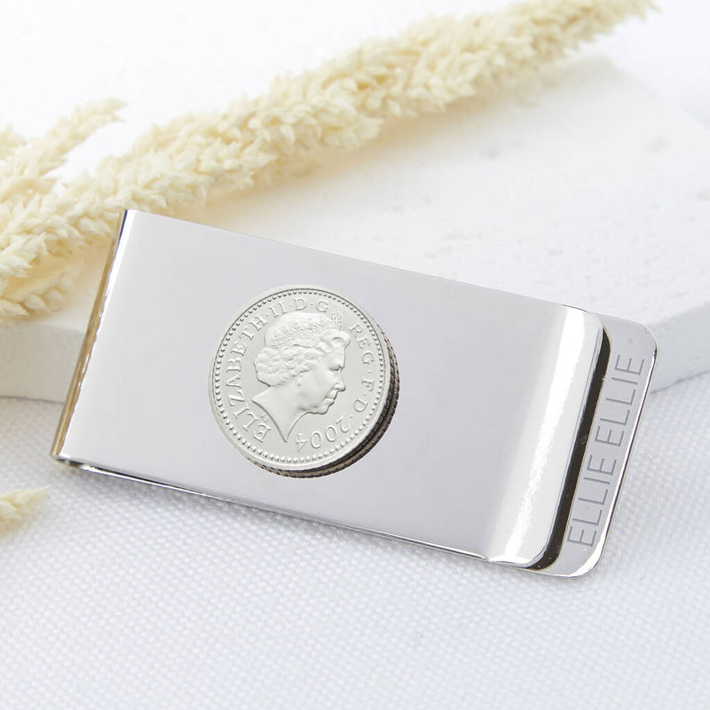 21st Birthday 2004 Five Pence Coin Money Clip