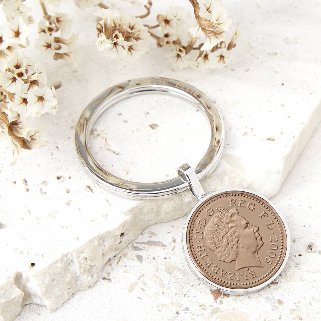 21st Birthday 2004 Or 2005Penny Coin Keyring