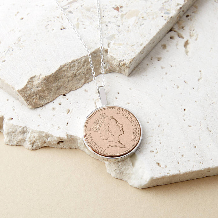 30th Birthday 1996 Penny Coin Pendant Necklace