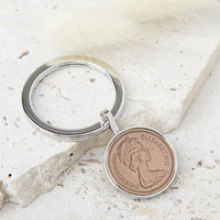 40th Birthday 1986 Penny Coin Keyring