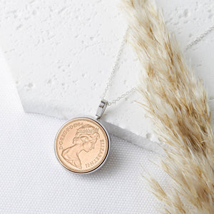 40th Birthday 1984 Penny Coin Pendant Necklace