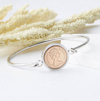 50th Birthday 1975 Or 1976 Half Penny Coin Bracelet