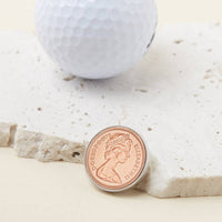 50th Birthday 1975 Lucky Penny Coin Golf Marker