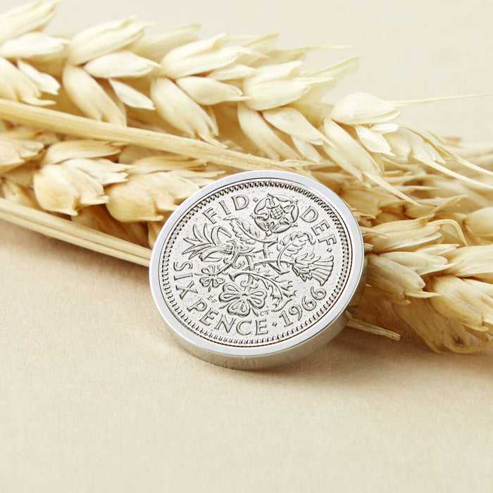 60th Birthday 1966 Sixpence Keepsake Coin Token