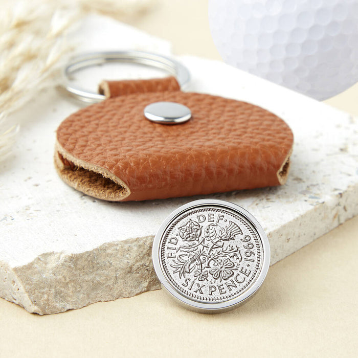 60th Birthday 1965 Or 1966 Sixpence Coin Golf Marker