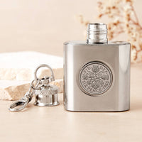 60th Birthday 1965 Sixpence Mini Hipflask Keyring