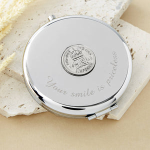 80th Birthday 1944 Sixpence Coin Compact Mirror