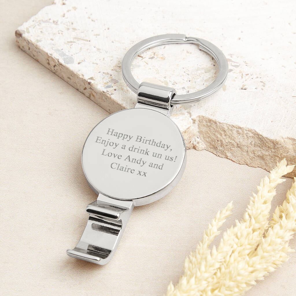 80th Birthday 1945 Sixpence Bottle Opener Keyring