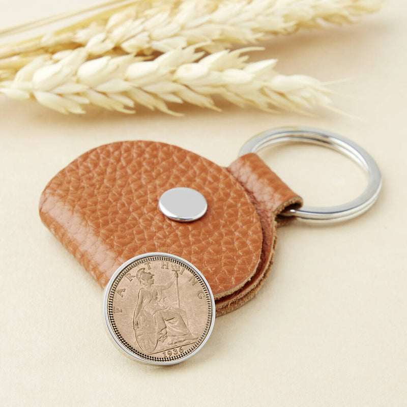 90th Birthday 1935 Or 1936 Farthing Keepsake Coin Keyring