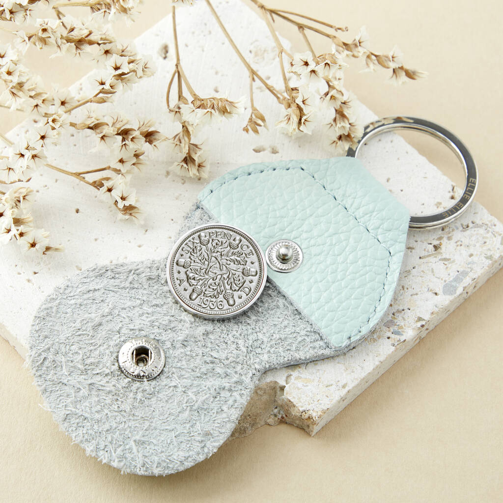 90th Birthday 1935 Or 1936 Sixpence Keepsake Coin Keyring