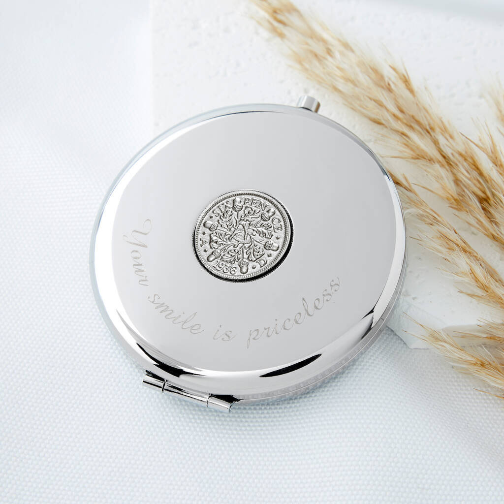 90th Birthday 1936 Sixpence Coin Compact Mirror – Ellie Ellie
