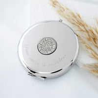 90th Birthday 1935 Or 1936 Sixpence Coin Compact Mirror