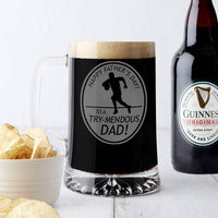 A Try Mendous Dad! Father's Day Rugby Pun Beer Tankard