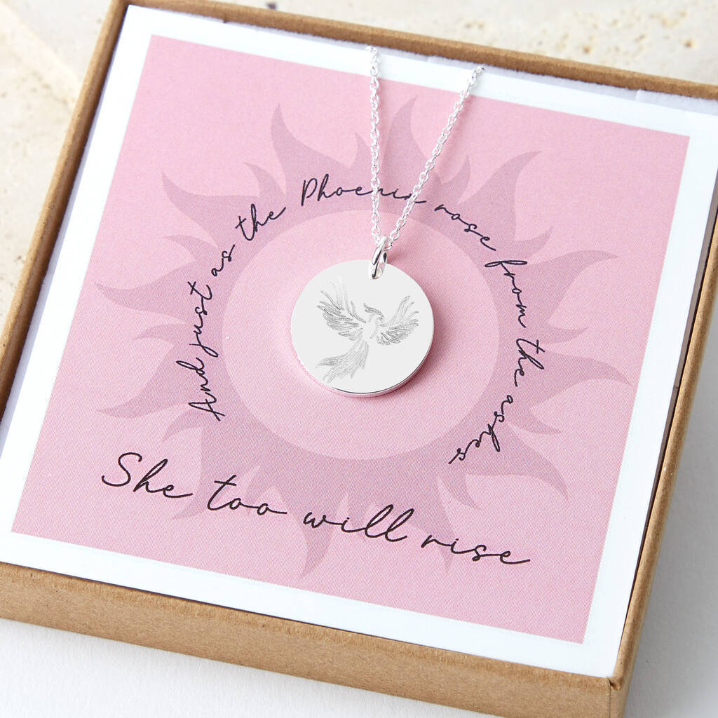 Always I Rise Phoenix Plated Stainless Steel Necklace