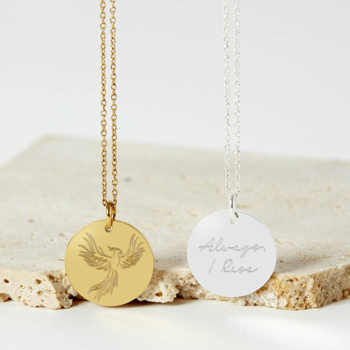 Always I Rise Phoenix Plated Stainless Steel Necklace