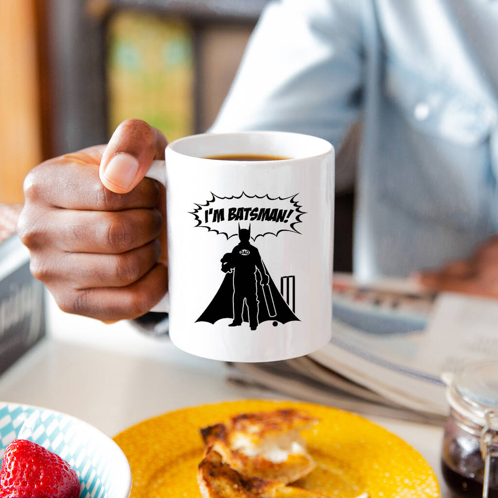 Batsman Fun Cricket Mug for Dad