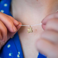 Classic Sterling Silver And Gold Queen Bee Necklace