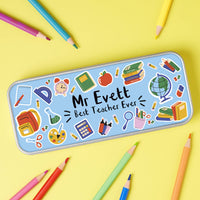 Best Teacher Ever Pencil Tin