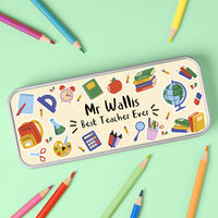 Best Teacher Ever Pencil Tin