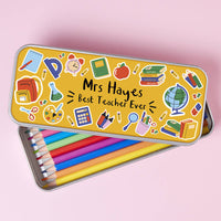 Best Teacher Ever Pencil Tin
