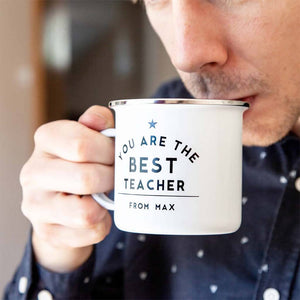 Best Teacher Personalised Enamel Mug