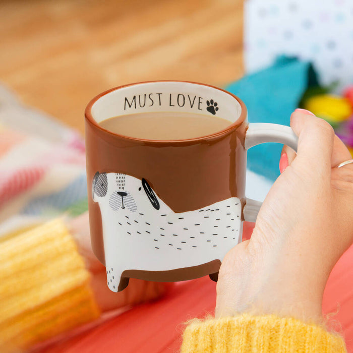 Ceramic Spotty Dog Footed Mug
