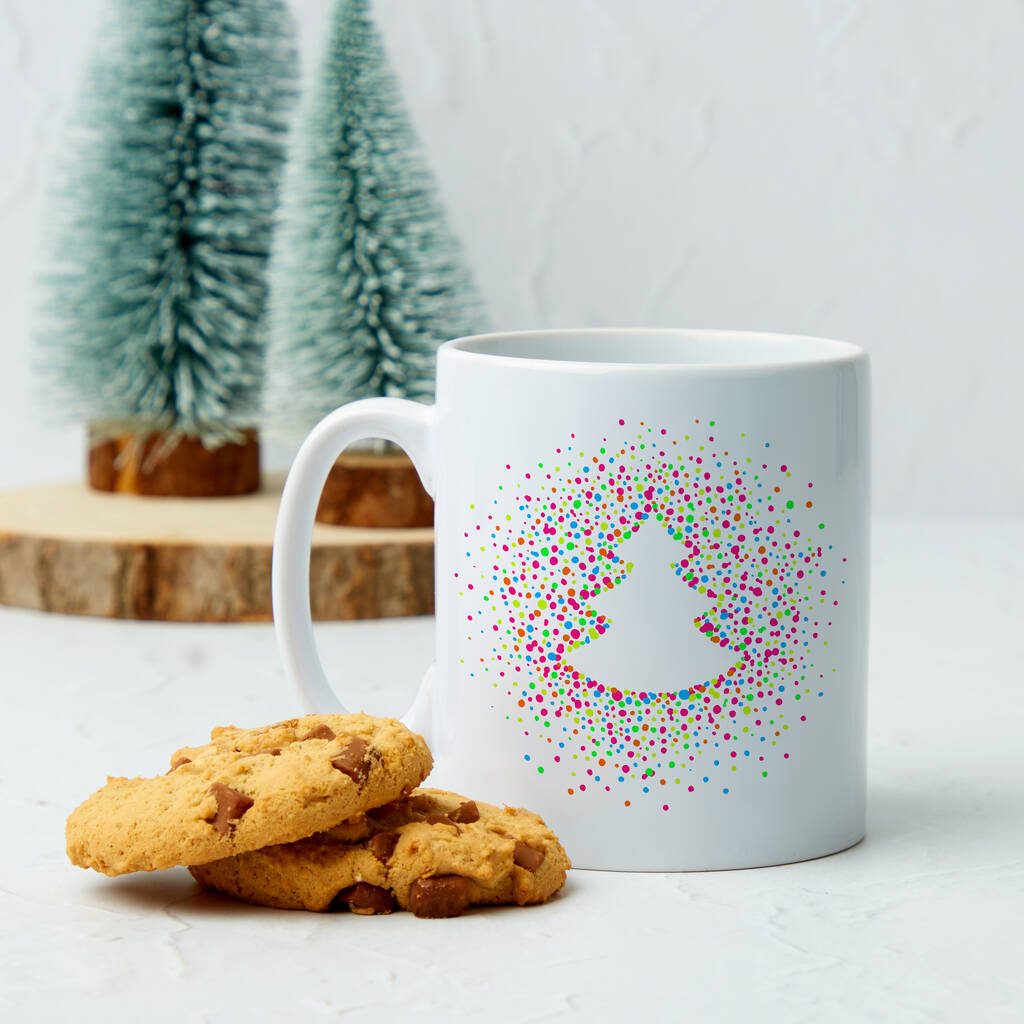 Confetti Scatter Tree Christmas Mug
