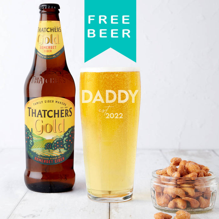 Dad Established Personalised Pint Glass
