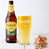 Dad Established Personalised Pint Glass