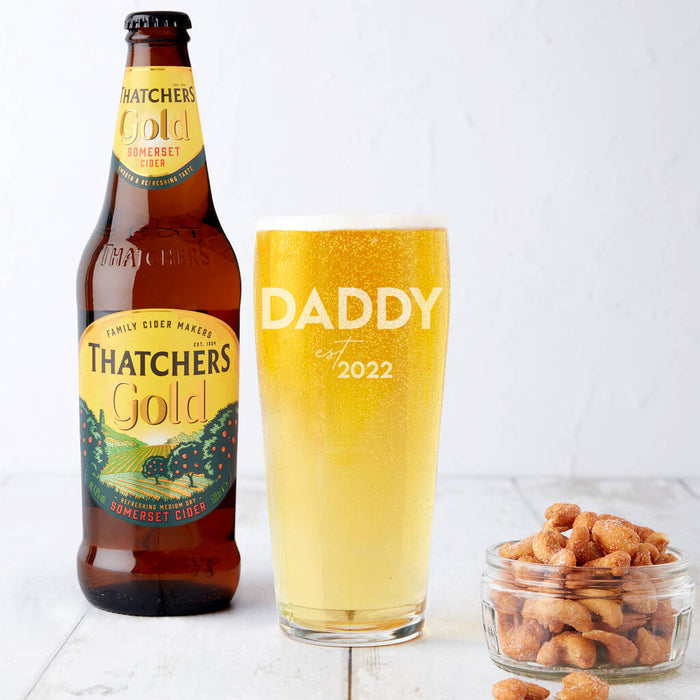 Dad Established Personalised Pint Glass