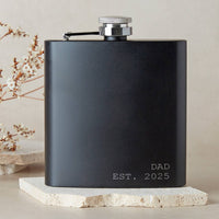 Established Name And Date Personalised Hip Flask