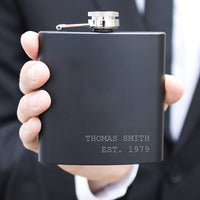 Established Name And Date Personalised Hip Flask
