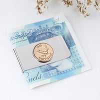 Farthing 80th 1946 Birthday Coin Money Clip