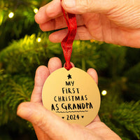 First Christmas As Grandpa' Christmas Decoration