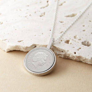 Five Pence 5p Coin Birthday Necklace 1969 To 2008