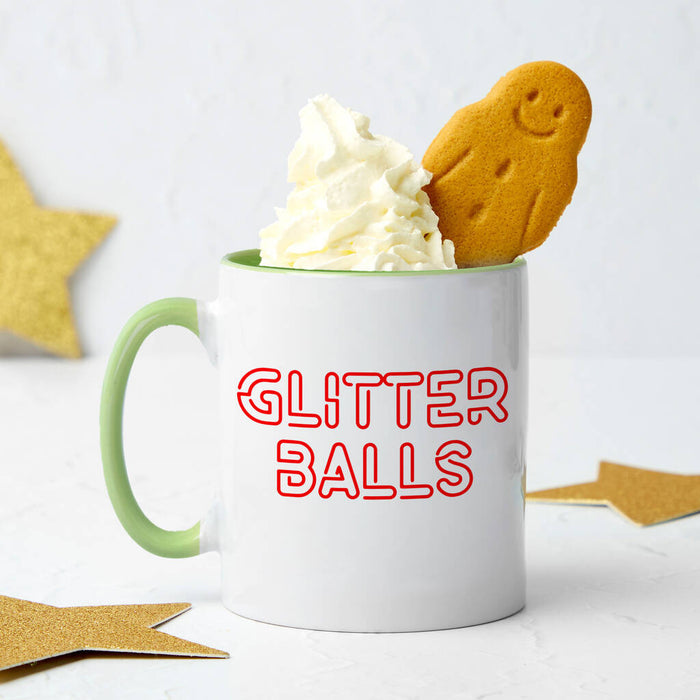 Glitter Balls Christmas Mug