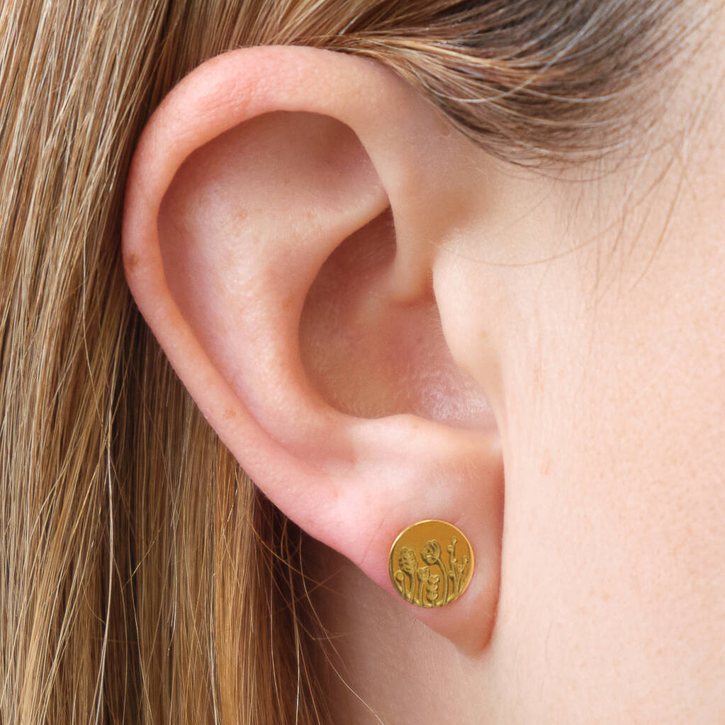 If Mums Were Flowers Gold Plated Earrings For Mum