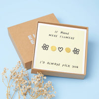 If Mums Were Flowers Gold Plated Earrings For Mum