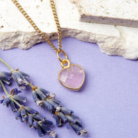 Gold Plated Heart Birthstone Necklace