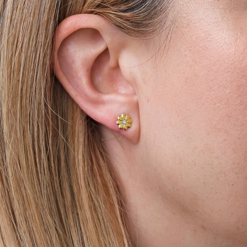 Pick Of The Bunch Gold Plated Flower Earrings For Mum