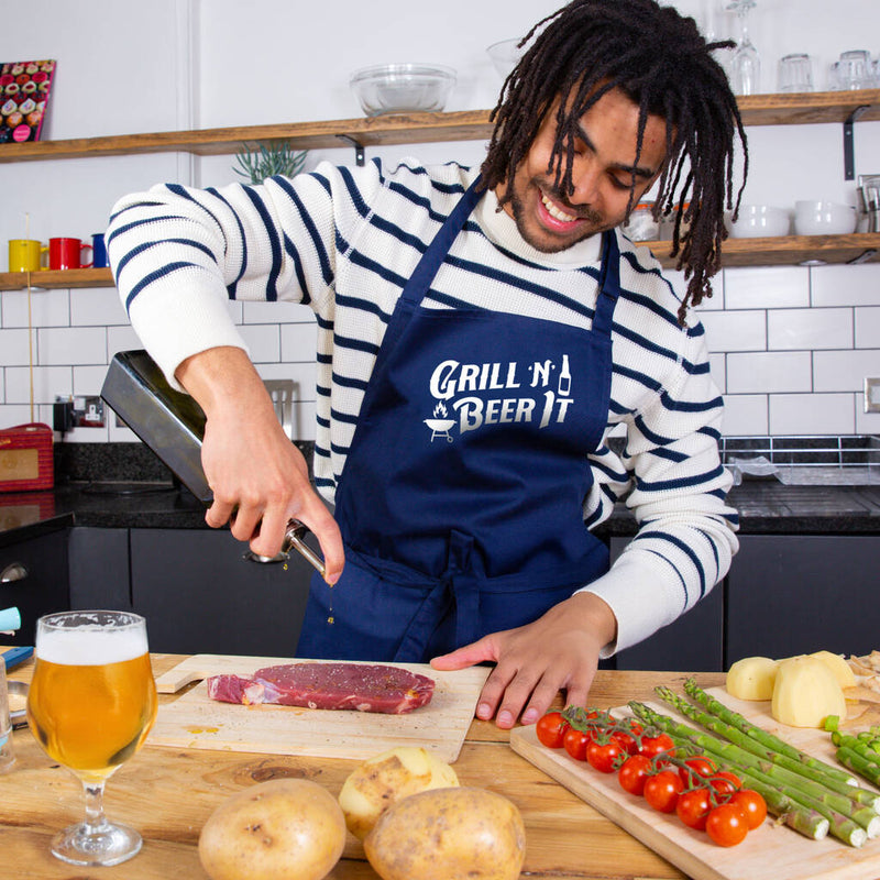 Grill and Beer it Father's Day BBQ Apron