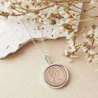 50th Birthday 1975 or 1976 Half penny Coin Necklace
